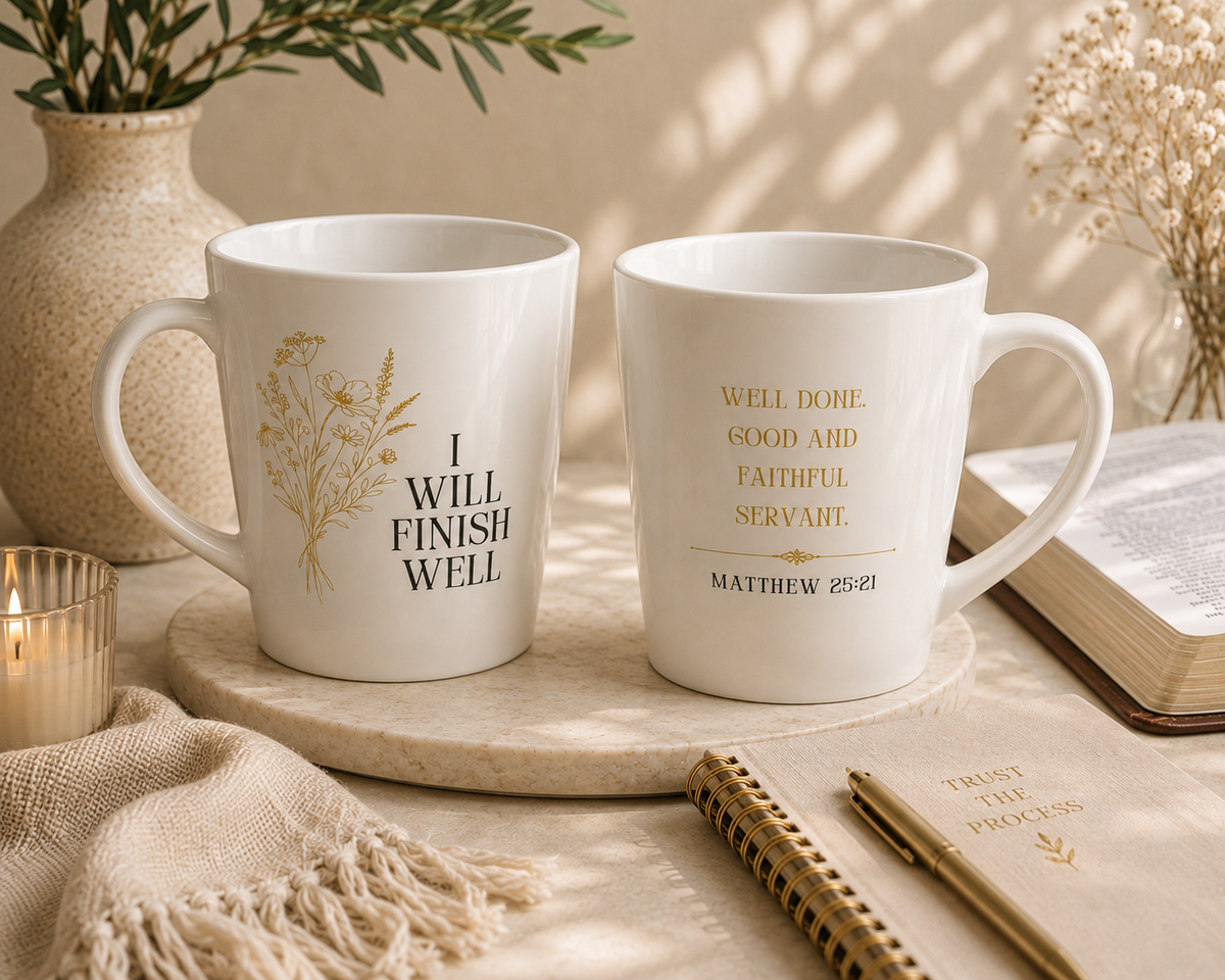 I WILL FINISH WELL MUG